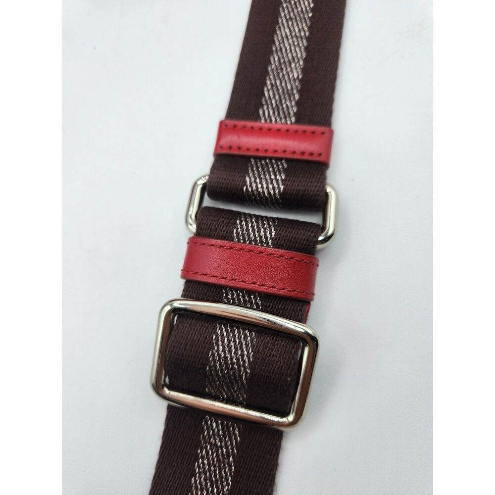 Coach Red Patchwork Turnlock Crossbody Bag Leather w/ Webbed Strap Y2K - Picture 6 of 16